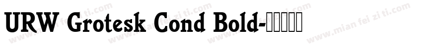 URW Grotesk Cond Bold字体转换